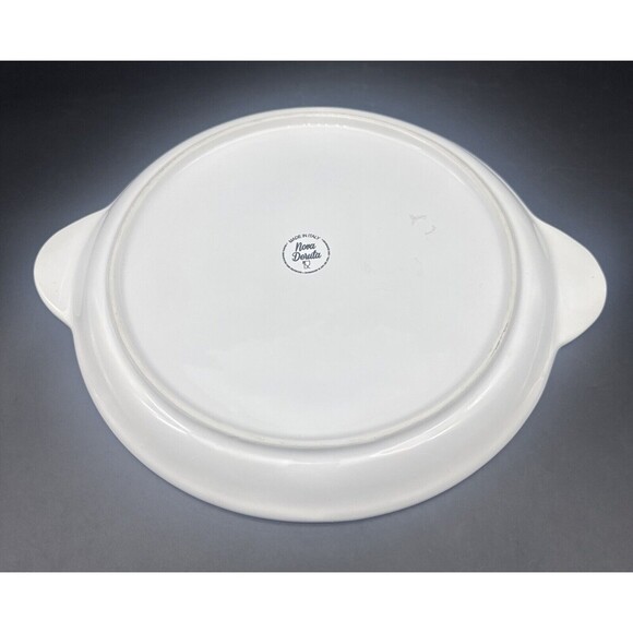 Nova Deruta Italian BLUE BIRD 12" Round Handled Cake Plate/ Serving Platter NEW - Picture 7 of 9